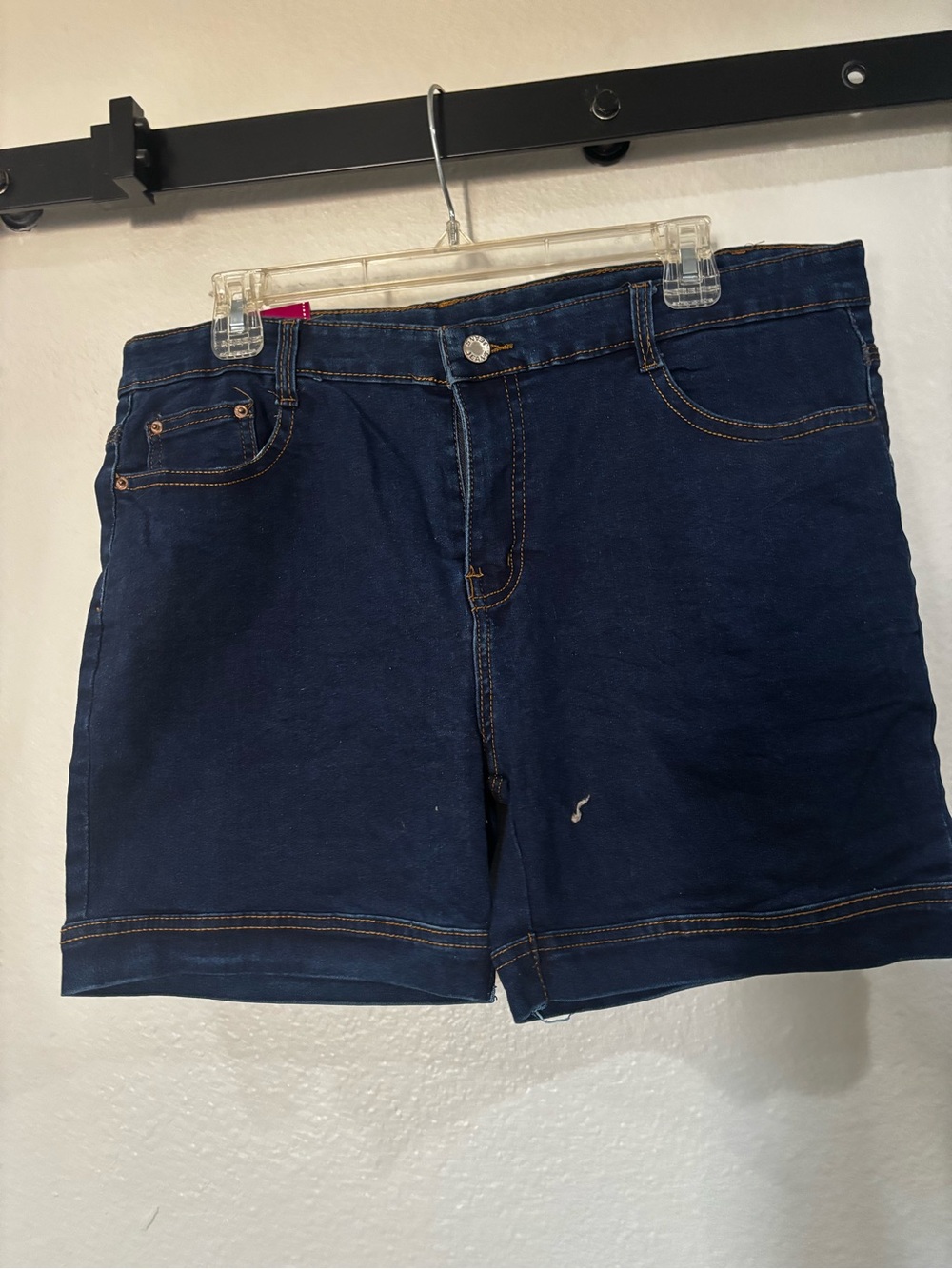 Women's Dark Blue Denim Shorts